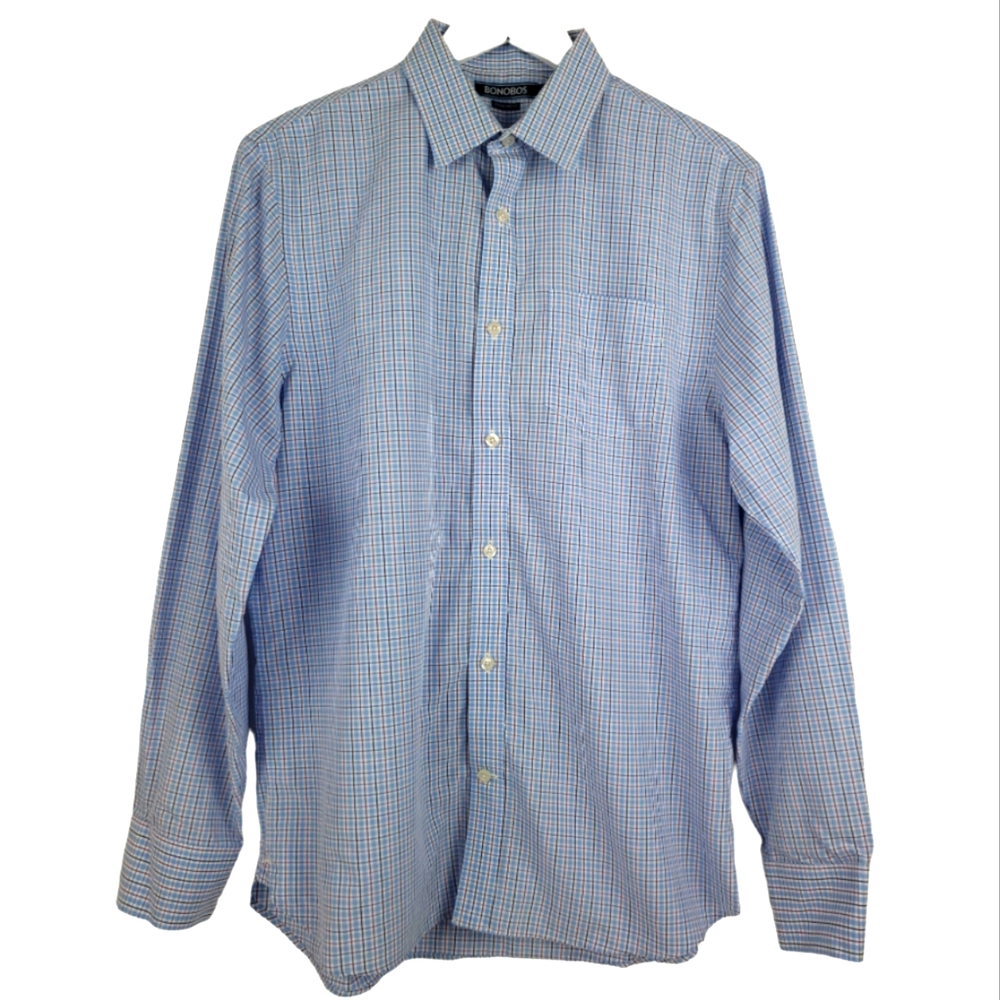 Bonobos Button Front Shirt Size Medium 100% Cotton